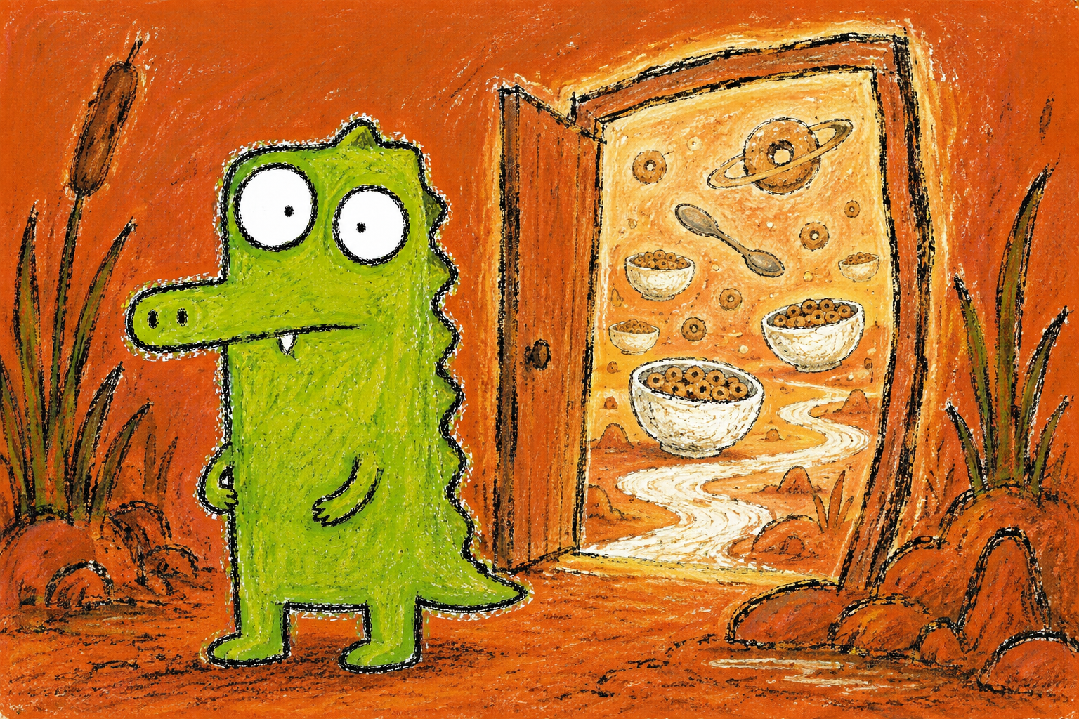 CROUNCH discovering the glowing doorway to the endless pantry